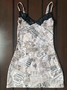 OMIGHTY NEWSPAPER MINI DRESS